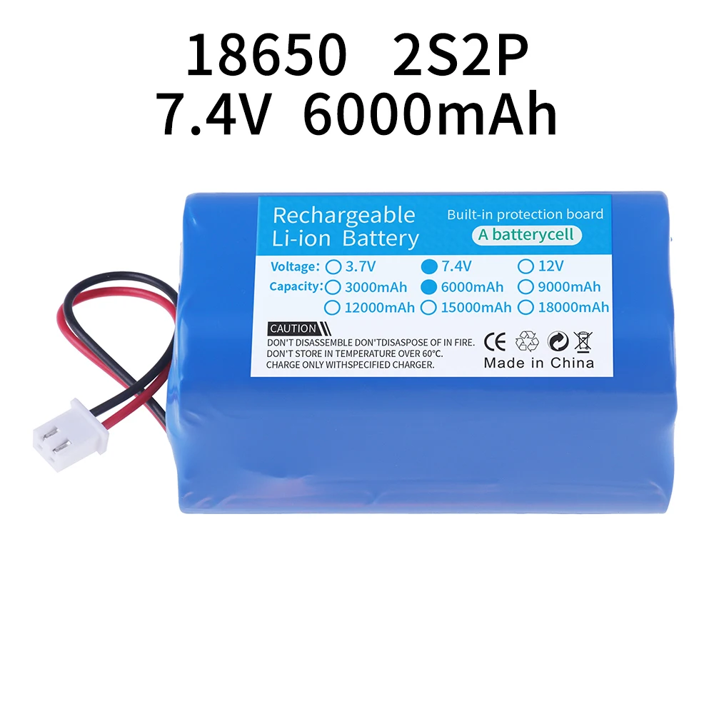 3,7 V 7,4 V 11,1 V 12V 18650 12000mAh con cables batería recargable de iones de litio con PCB para altavoz Bluetooth faros solares