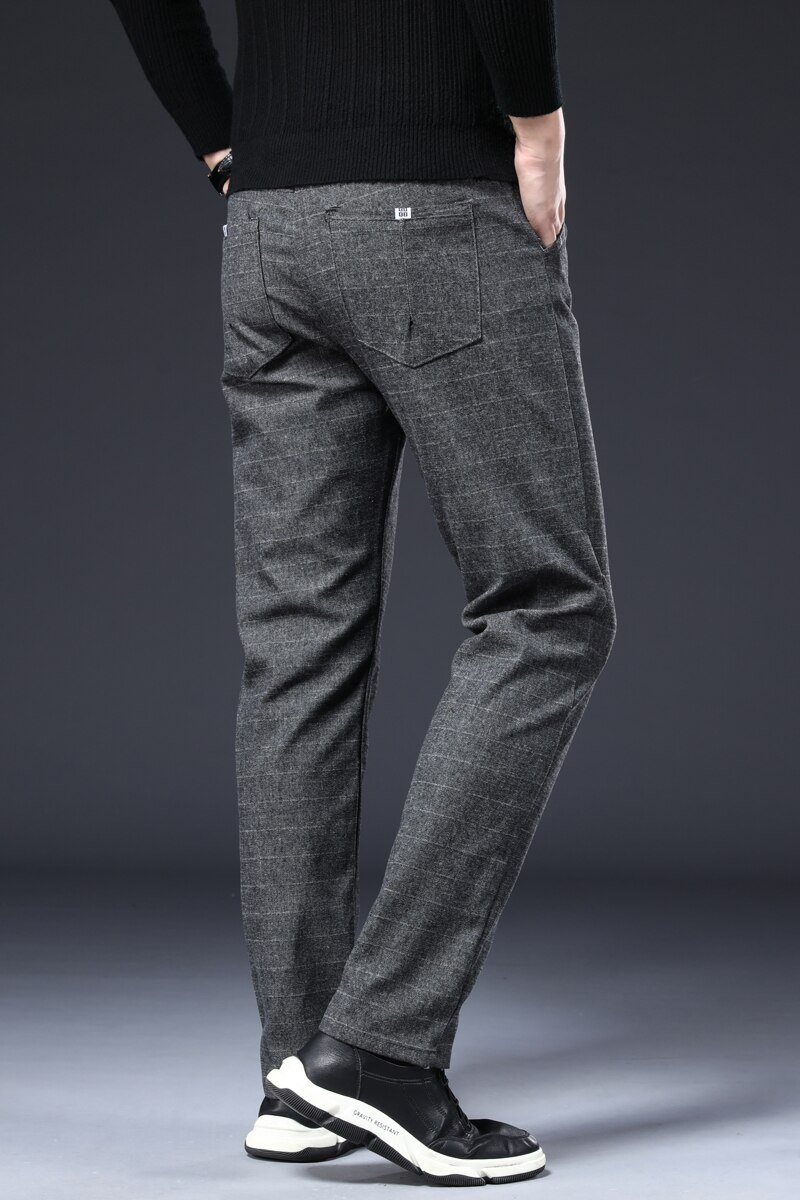 Lente herfst heren casual broeken merk zakelijke broeken herenkleding katoenen formele broeken heren: 28 / Lichtgrijs 638