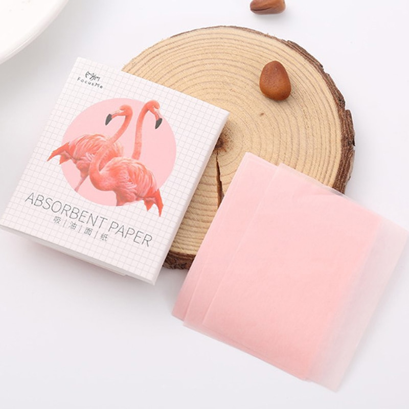 Paquete de 50 unidades de papel absorbente de aceite para limpieza Facial, herramientas de belleza, color azul, verde, rosa y morado