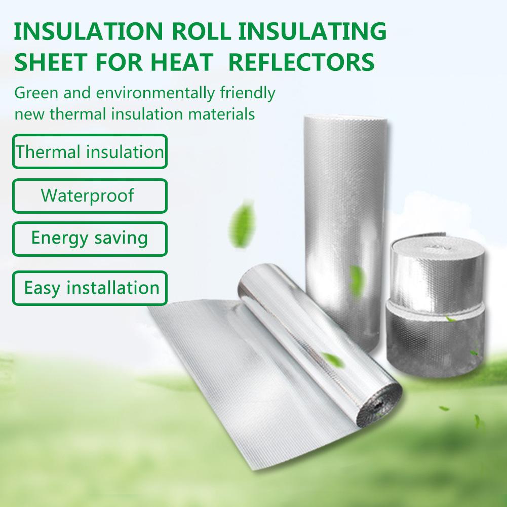 Bubble Reflective Foil Insulation Roll Insulating Sheet Insulation Thermal Barrier for Heat Reflector 2 m * 60 cm