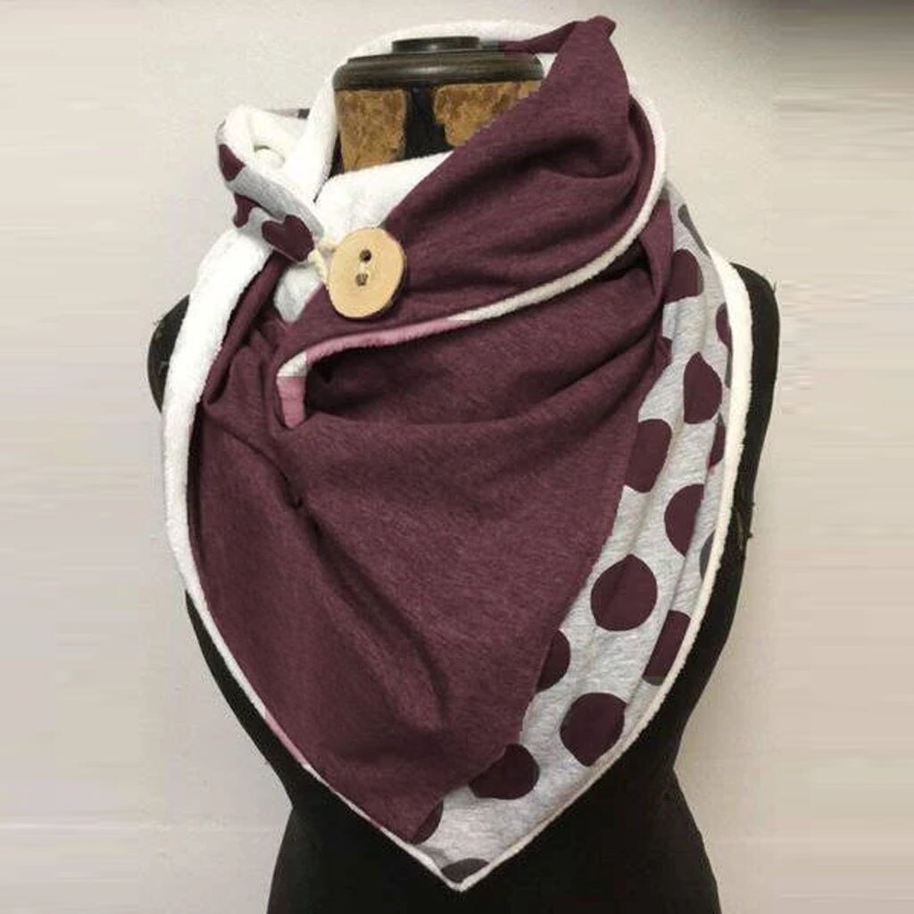 Casual Thick Warm Shawl Scarf Solid Color Triangle Wraps: W52-R