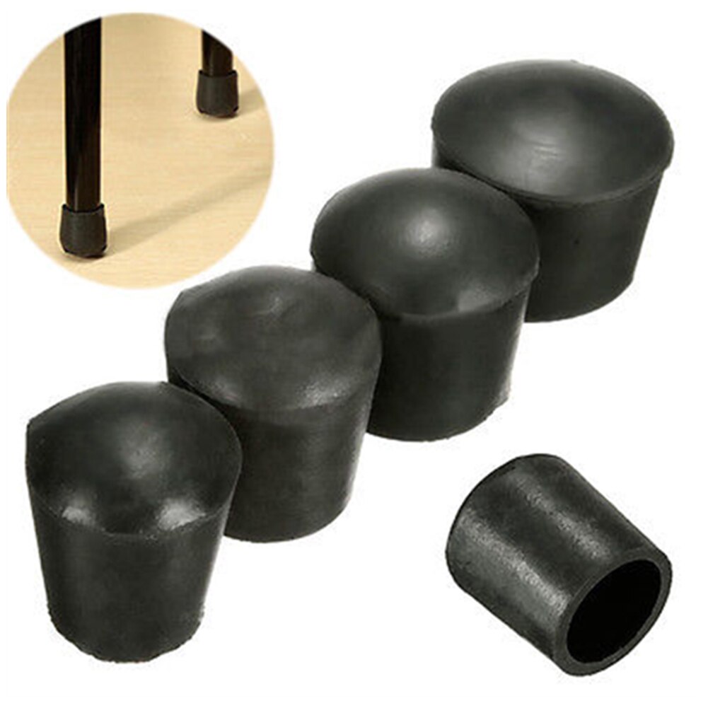 4 stücke/8 Stücke 16mm, 19mm, 22mm, 25mm, 32mm, 40mm, 50mm Gummi Stuhl Ferrule Anti Scratch Möbel Füße Bein Boden Protector Caps