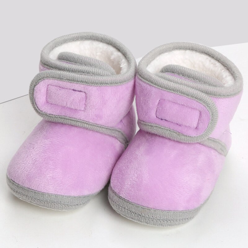Mode Herfst En Winter Peuter Laarzen Dikke Antislip Warm Baby Laarzen Voor 6-15months Baby: Lavendel / 6-9 months