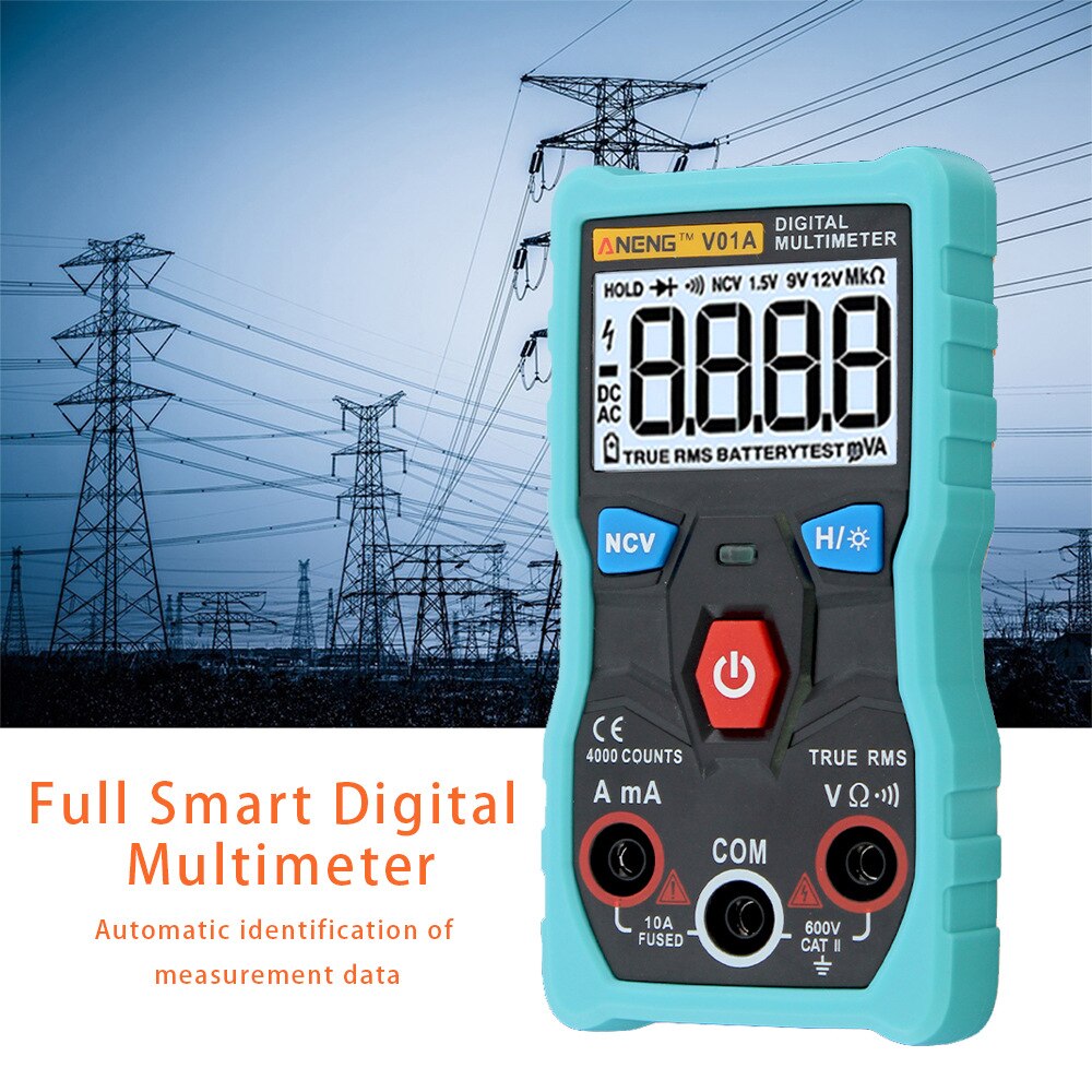Digital Multimeter DC AC Voltmeter Current Tester Meter with Diode Continuity Test Automatic Multi Function Anti-Burn _WK