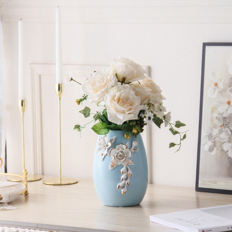 Medium and small Classic Ceramic Vase Chinese Arts And Crafts Decor Flower Vase Household Decoration