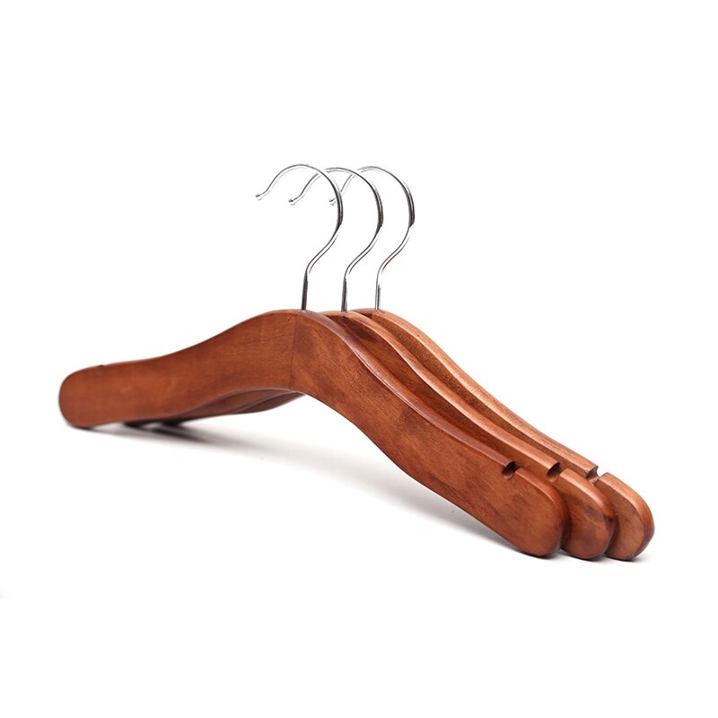 10 stks/partij Kind houten hanger kledingrek babykleertjes rek houten hangers voor kleding