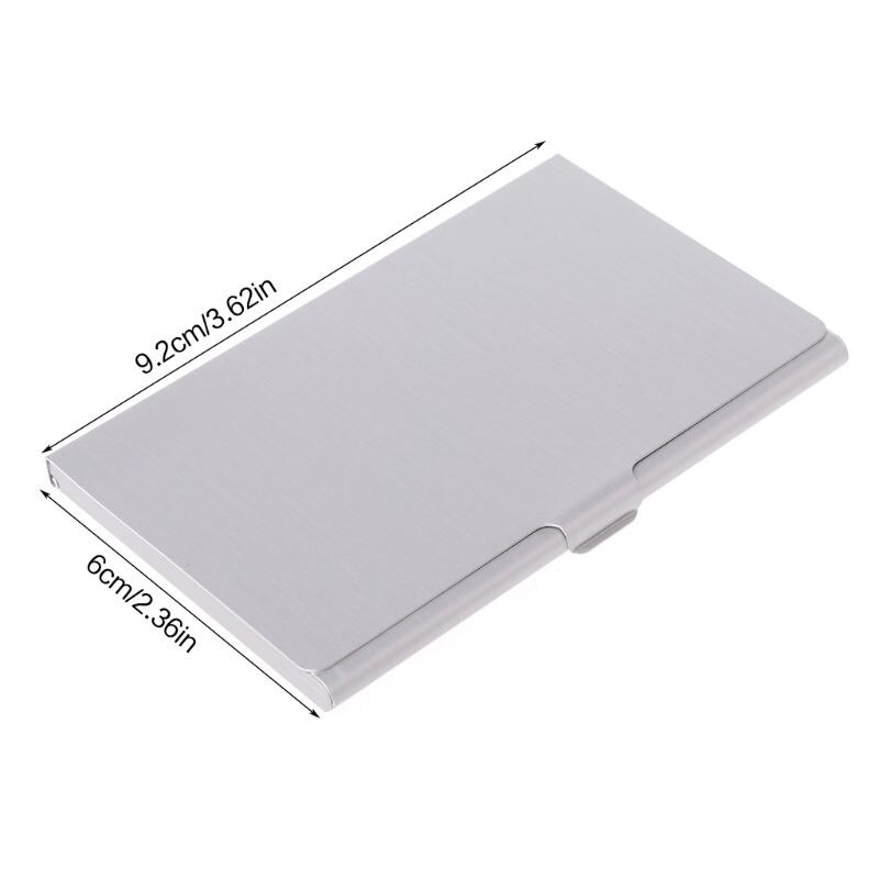1pc Men's Stainless Steel Business Name Pocket Credit ID Card Holder Box Metal Pocket Box Case