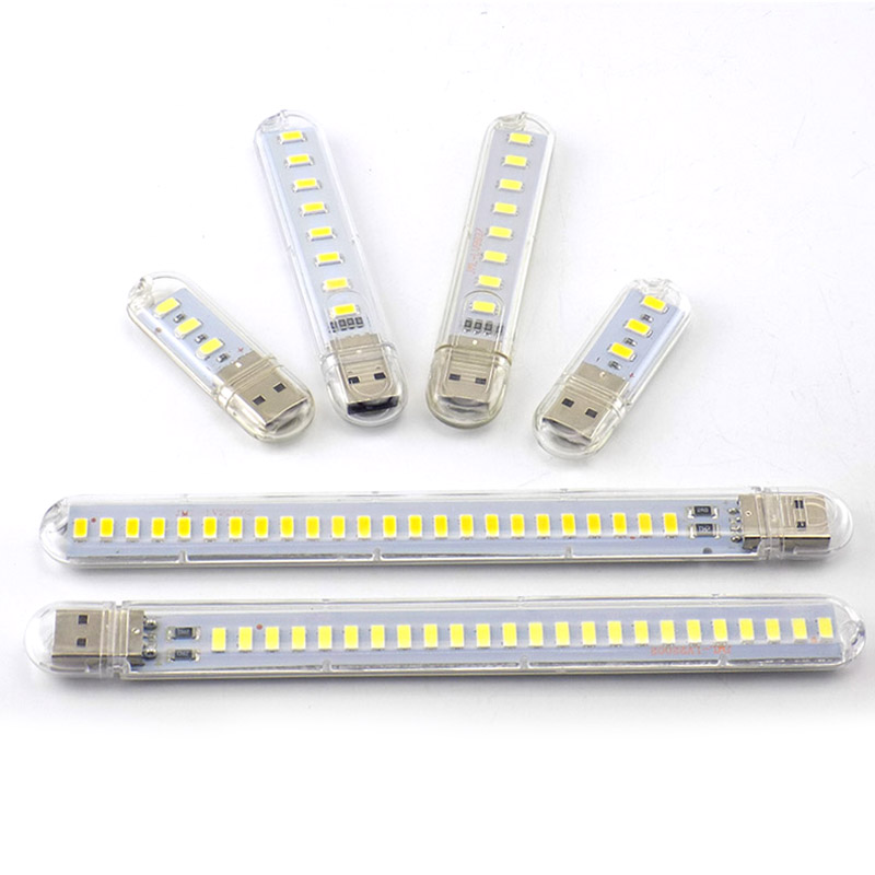 Mini lámpara LED USB de 5V, linterna de lectura de libros, iluminación de luz nocturna para banco de energía, iluminación para ordenador, portátil, PC y portátil