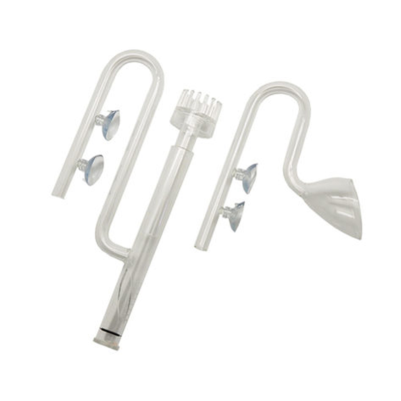 Aquarium glass water inlet and outlet oil removal film water inlet set filter barrel water inlet and outlet pipe holder