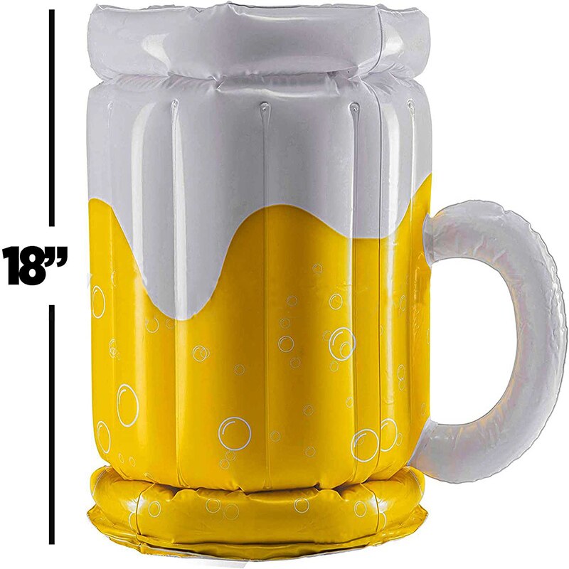 Inflatable Beer Ice Bucket PVC Beer Cooler Bucket Summer Pool Party Swimming Pool Drink Floats Bottle Beach Water Fun Toys