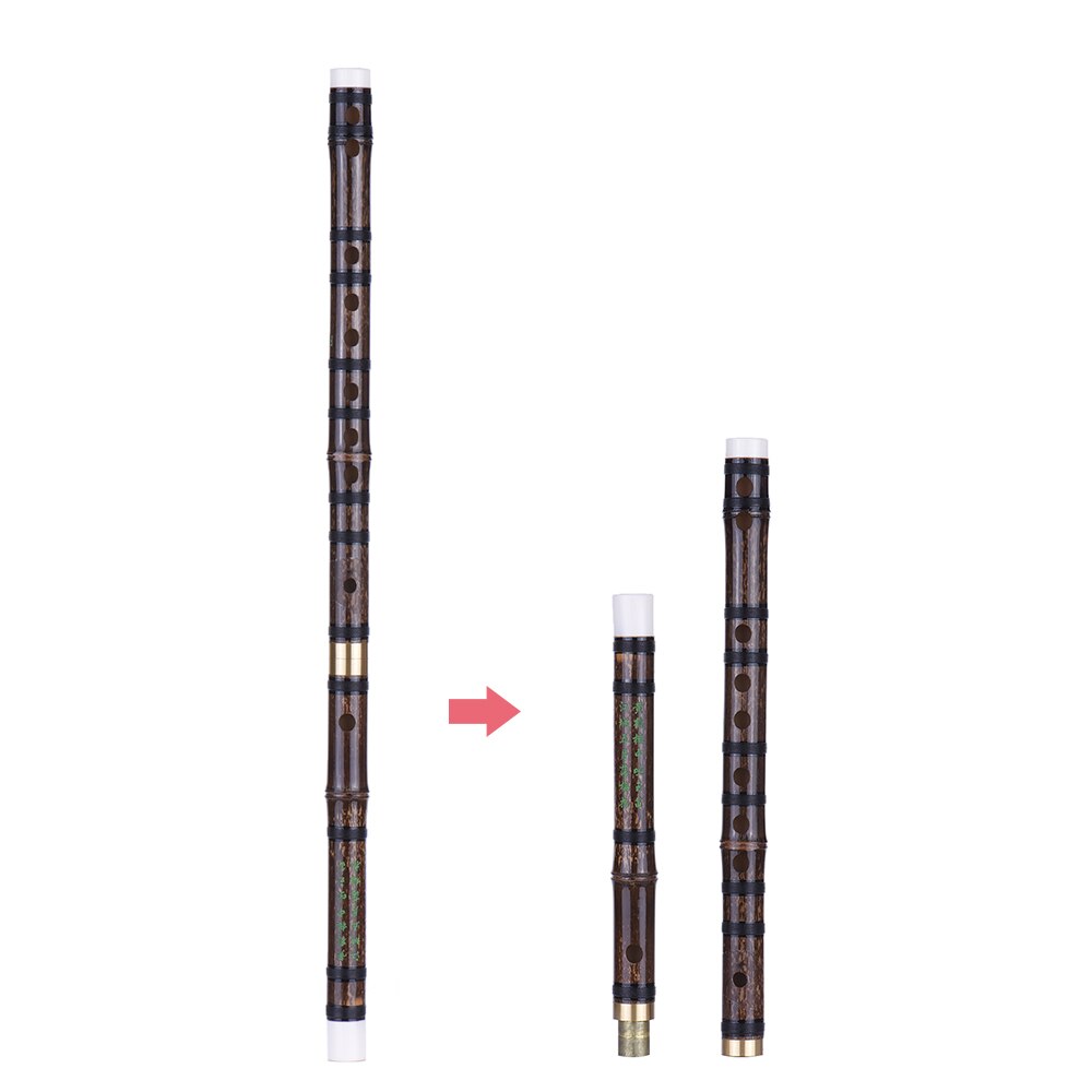 Pluggable Handmade Bitter Bamboo Flute/Dizi Traditional Chinese Musical Woodwind Instrument in F Key