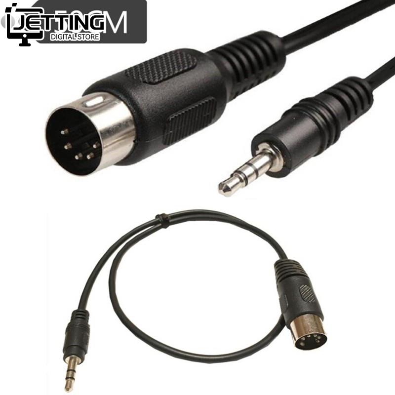 50cm 5 Pin Din MIDI Male To 3.5mm Male Plug Stereo Jack Audio Adapter Cable