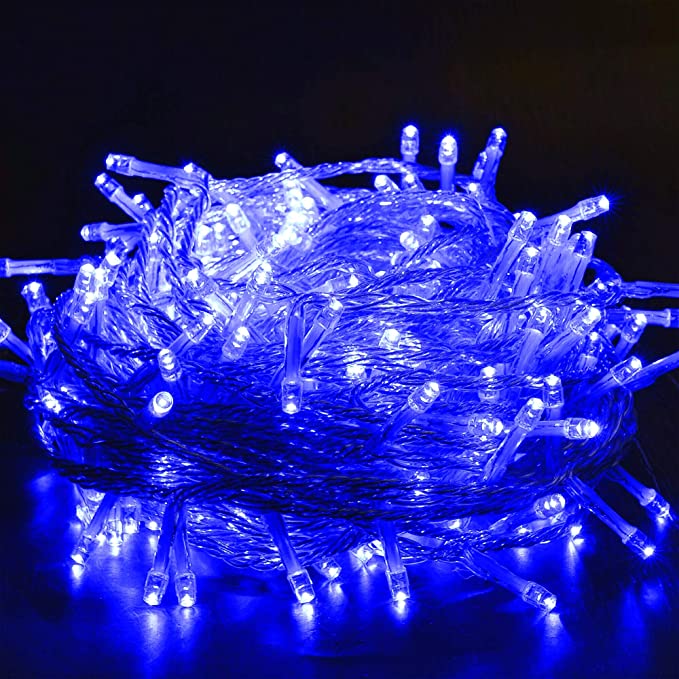 Outdoor Christmas Lights 10M 20M 30M 50M 100M LED String Lights Fairy Decoration Lights For Wedding Party Tree Garland: Blue / 20m 200leds EU Plug