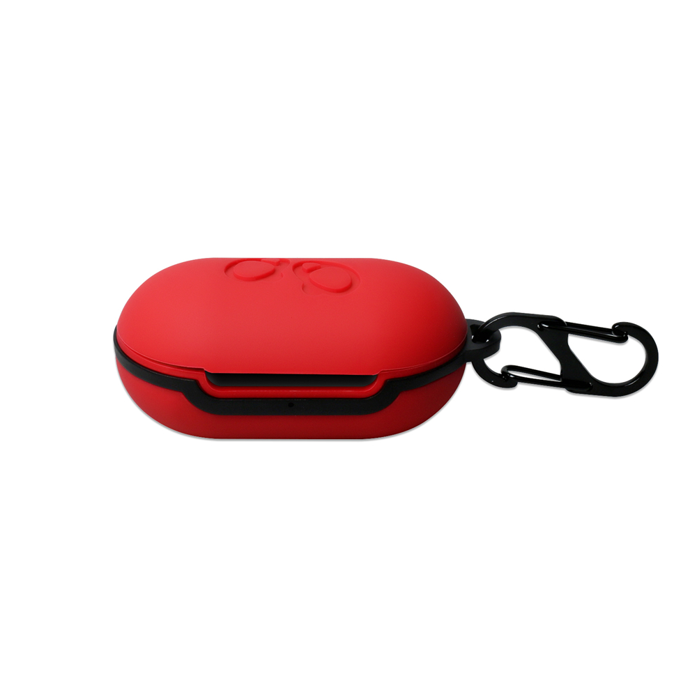 etui ochronne na słuchawki samsung galaktyka pąki, otwierane, silikonowe, wodoodporne i odporne na wstrząsy, z karabińczykiem: Czerwony
