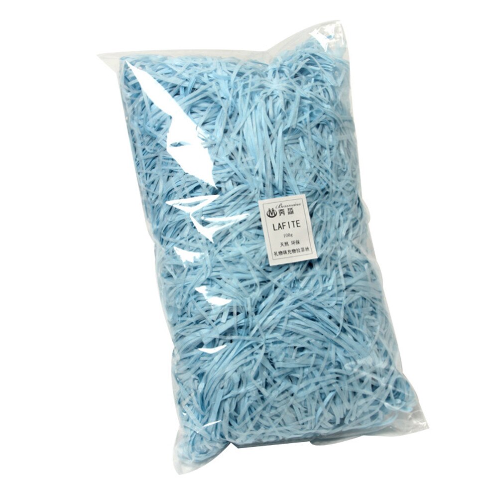 100g diy-papier raffia versnipperde confetti doos vulling materiaal tissue voor babyshower bruiloft verjaardag kerst benodigdheden: Hemelsblauw