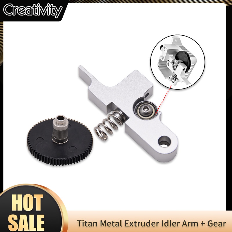 Titan aero-extrusora de metal, engrenagem com braço dentado de 66 dentes, 1.75mm, peças para extrusora