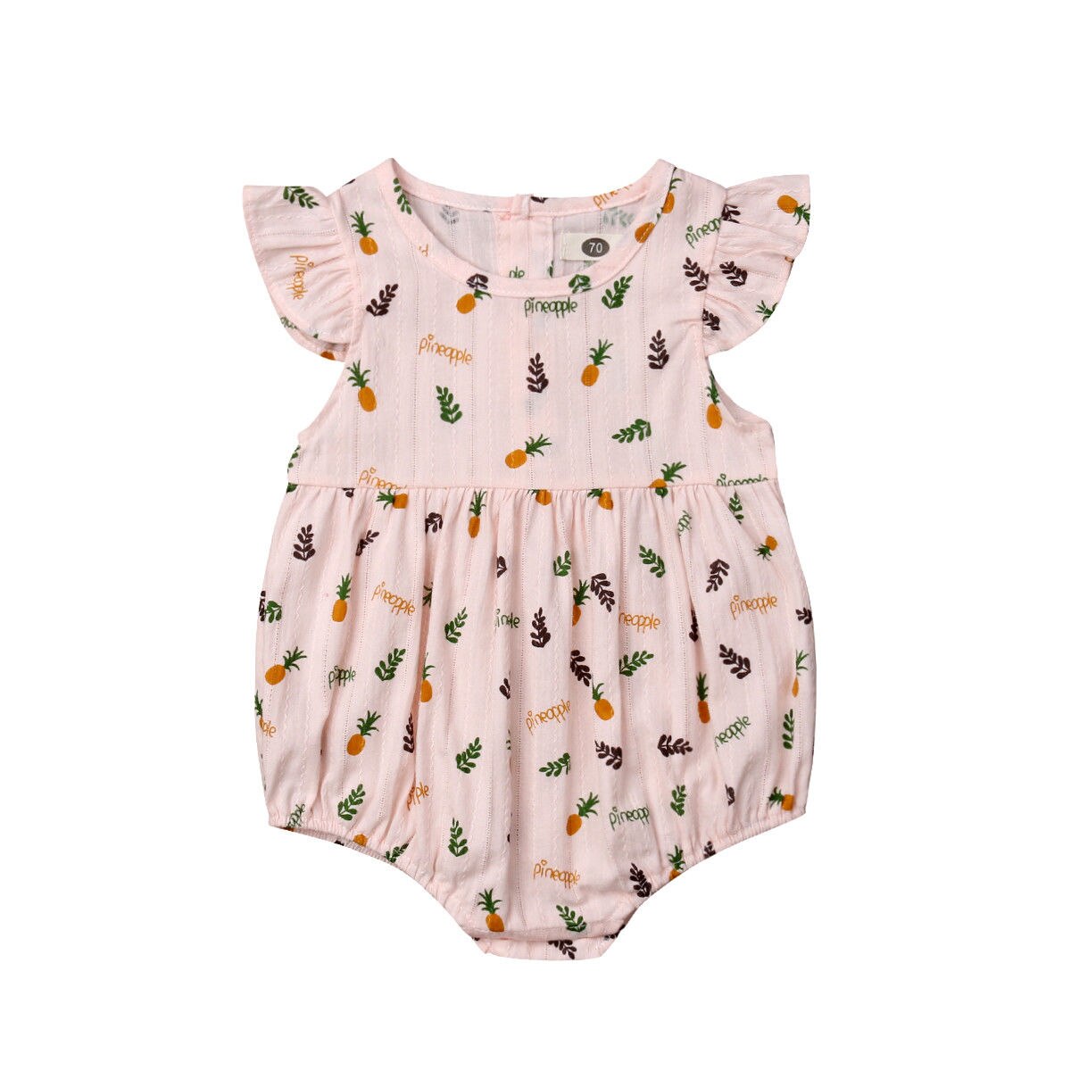 Babymeisjes bloemen romper kleding: Roze / 18m