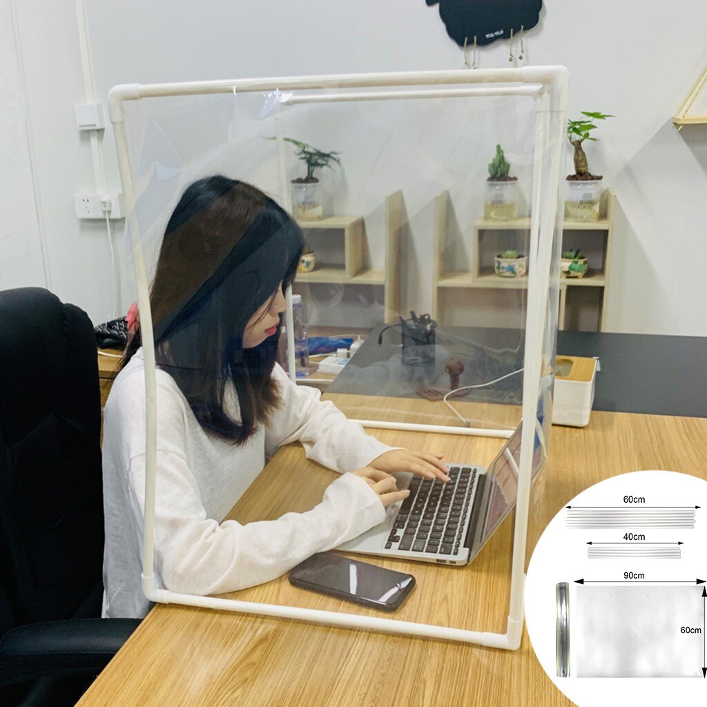 Transparent Isolation Protection Board DIY Desk Partition Baffle Screen Anti-spray Transparent Isolation Board Protect