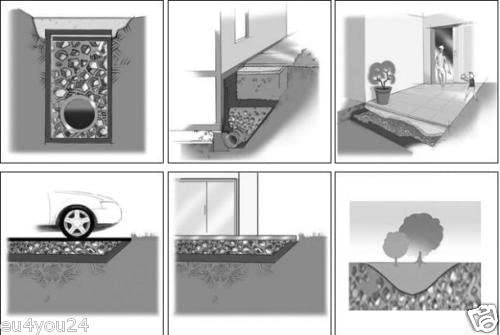 Fieltro de drenaje de 120g/2x10, transpirable, alta resistencia a la temperatura, muy robusto