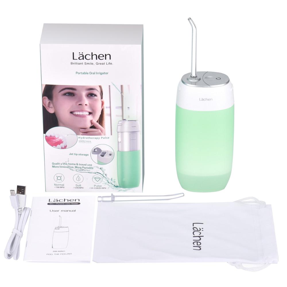 Lachen Mini Monddouche Dental Draagbare Water Flosser Tips Reinigen Tanden Usb Oplaadbare Water Jet Bleken IPX7 Monddouche: Green