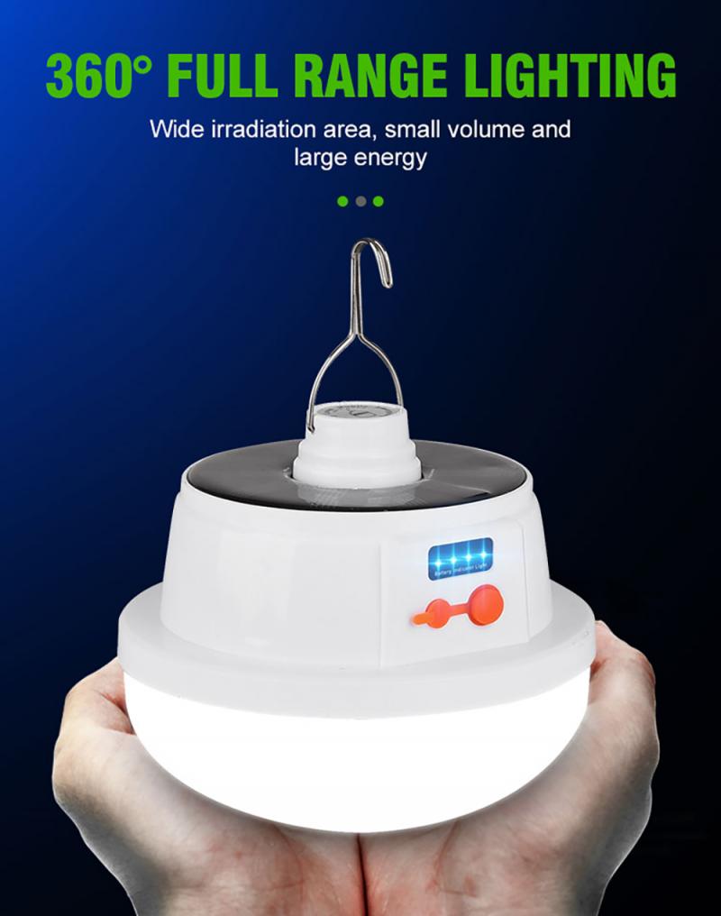 Solar Light Circular Hooking Remote Control Lamp LED Outdoor/Indoor Solar Lamp Camp Garden Lighting Wireless Solar Powered Light