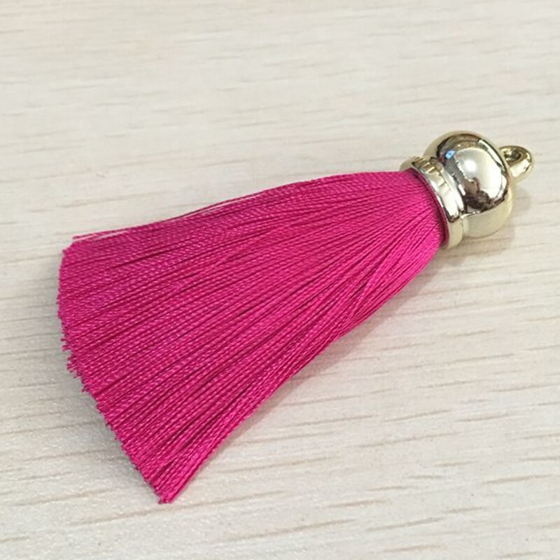 1 Uds. Pendientes borlas de seda colgantes para manualidades, tapas de extremo de plata, cepillo de borlas para DIY, accesorios para fabricación de joyas