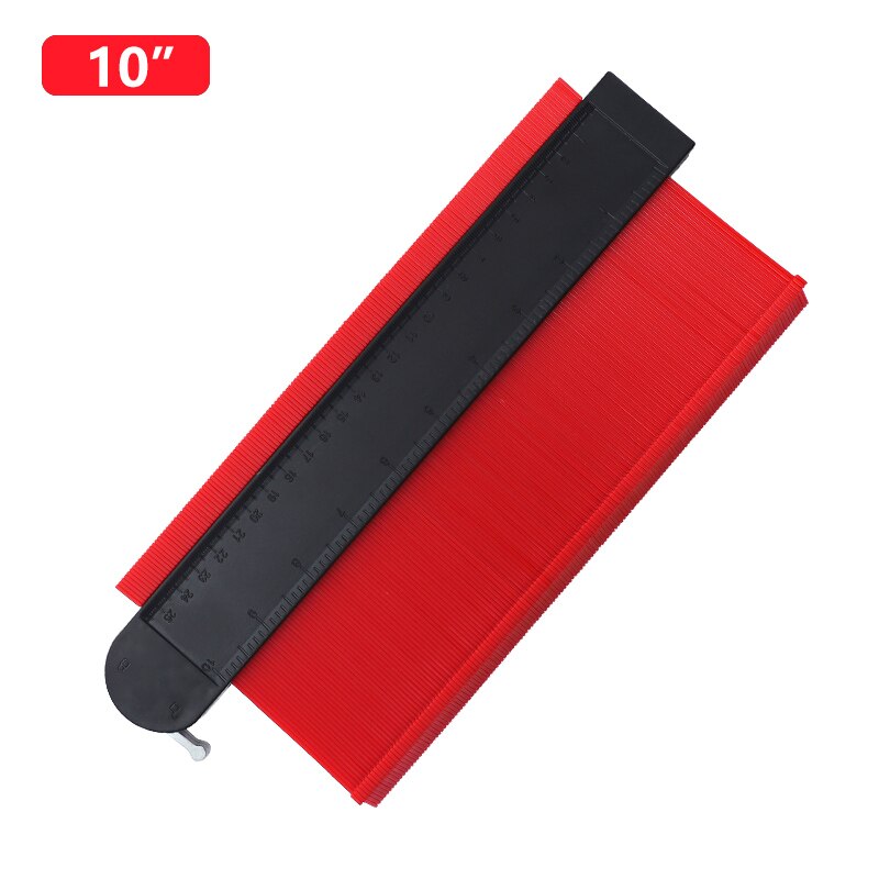 5 ''/10'' kontur Messgerät mit Metall sperren 130mm Erweitern Profil Messgerät Unregelmäßige bilden Duplizierer Fliesen Laminat fliesen Kennzeichnung Werkzeug: 10 Zoll rot
