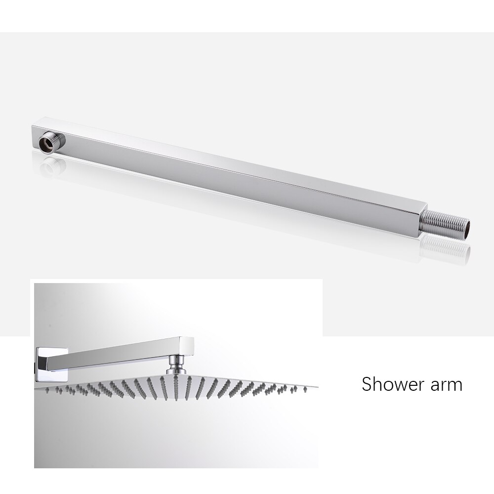 380mm Brass Made Chrome Shower Arm Wall Mounted Shower Head Arm Ceiling Mounted Shower Head Arm