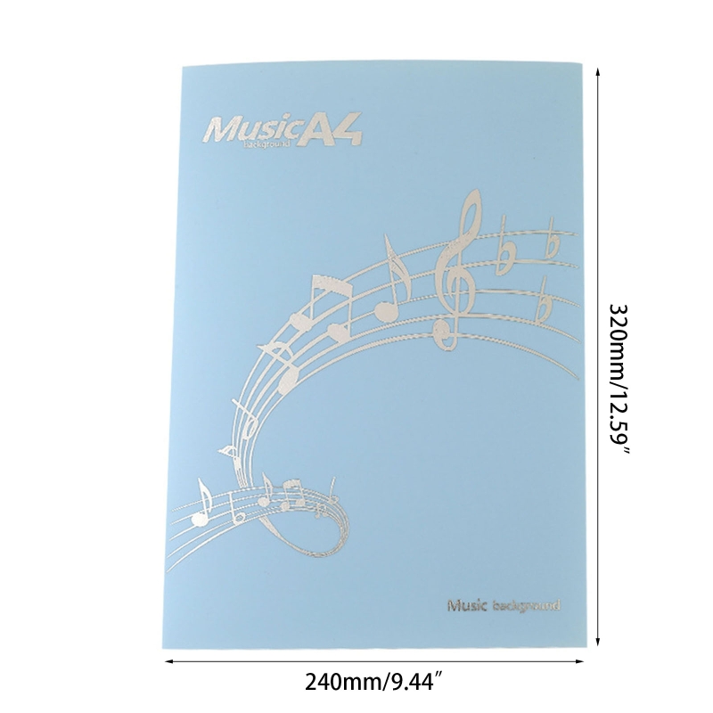 Cartella di punteggio musicali espandibile 4 pagine raccoglitore di musica A4 scrivibile per disegnare file di modifica per la memorizzazione di file per insegnanti D5QC