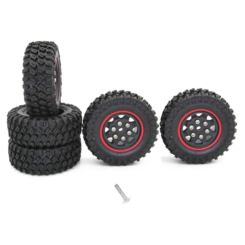 5 stk gummi reservedæk dæk hjul opgradering tilbehør til xiaomi xmykc 01cm jimny 1/16 rc crawler bildele