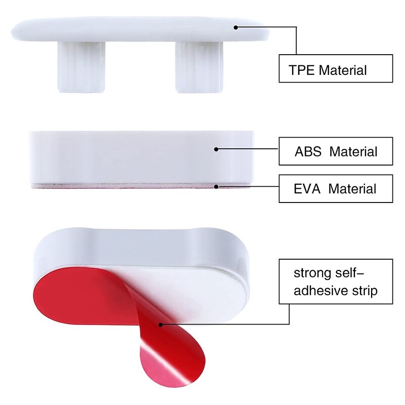 Universele Zitkussen Kit Voor Wc Zitkussen Met Sterke Lijm Vervanging Pad (8 Stuks)
