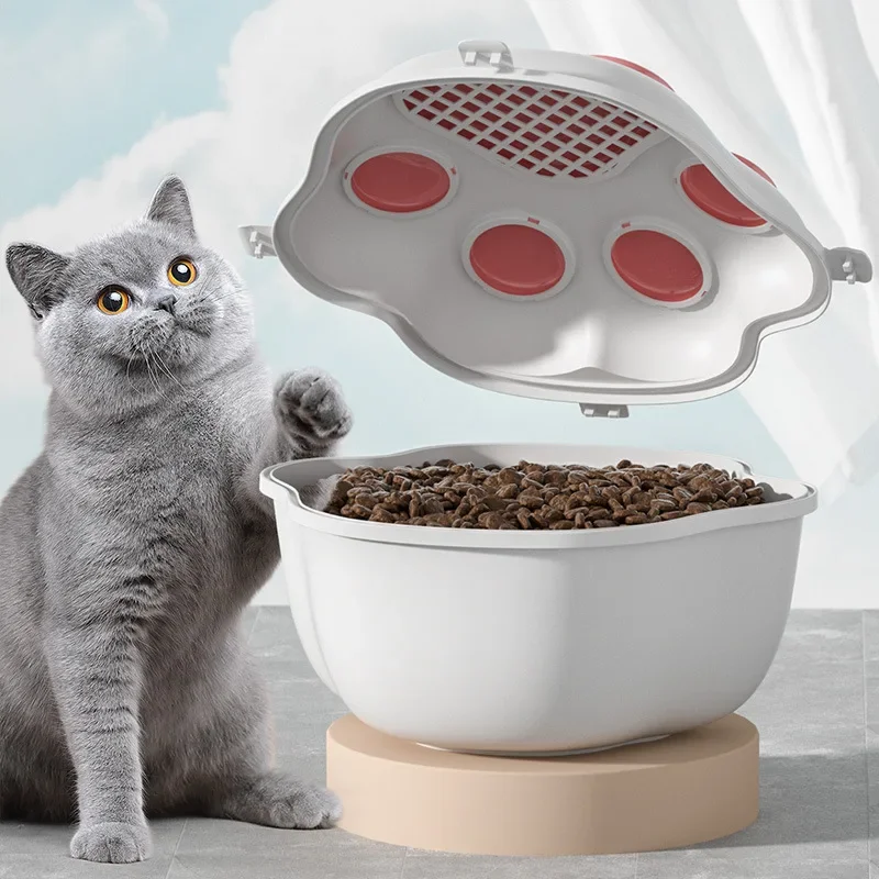 Tiernahrung Lagerung Container Hundefutter Lagerung Container Katzenfutter Box Feuchtigkeit-beständig Dichtung mit Messbecher Katze Trockenfutter Lagerung