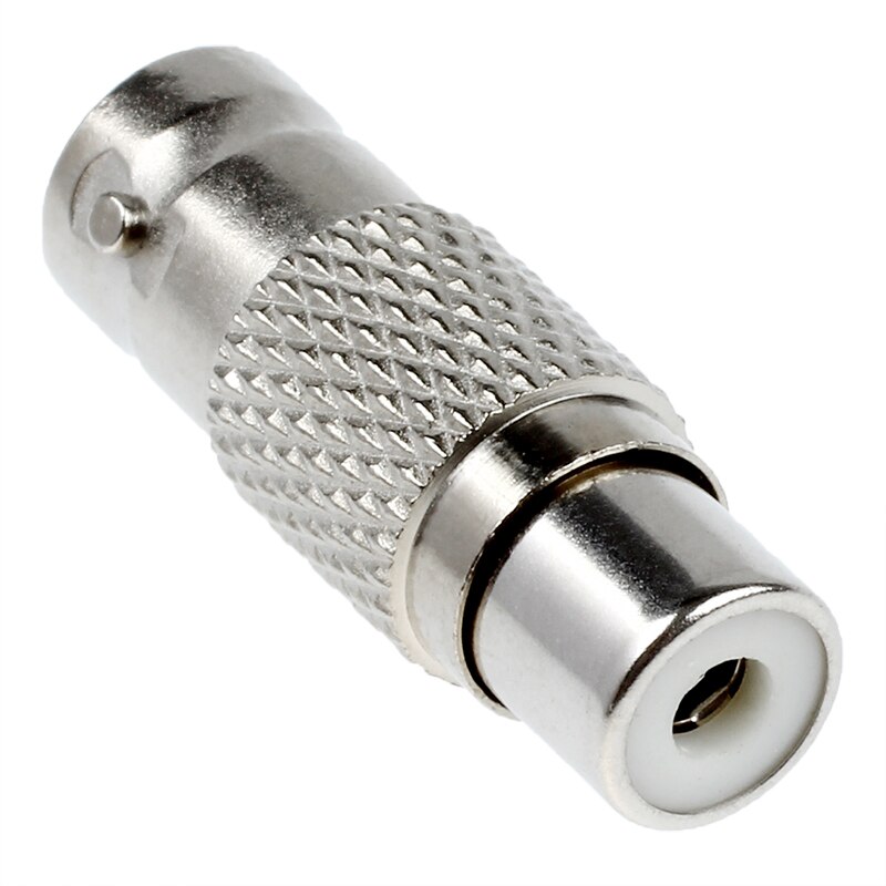 Srebrny Adapter BNC (żeński) do RCA (żeński)