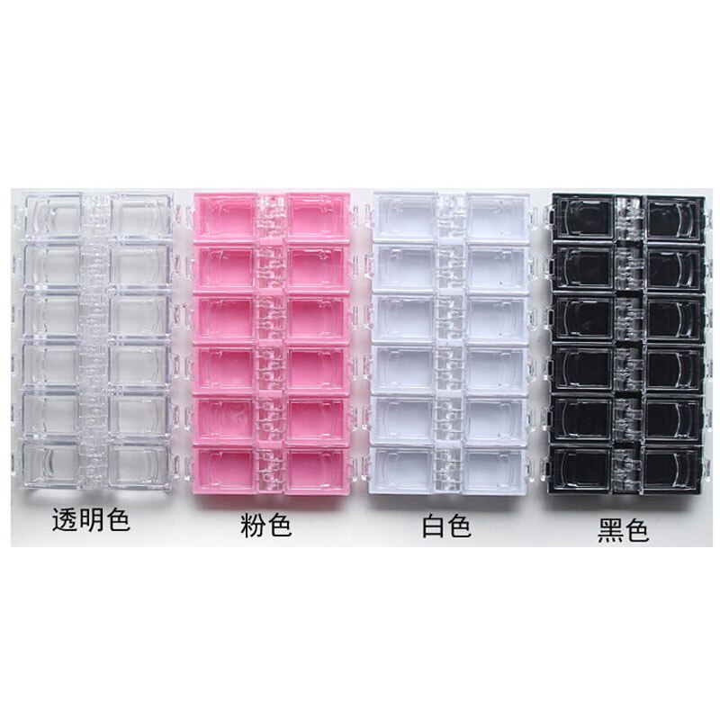 4 farver negle opbevaring case organizer klar plastik tom æske nail art rhinestones ædelstene smykker perler container