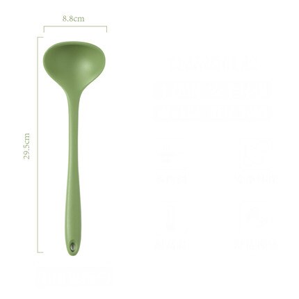 Silicone Kicthen Cooking green Spatula Cooking Spoon Soup Ladle-egg Turner Kitchen Tools Set Silicon Cooking Utensil Set: B