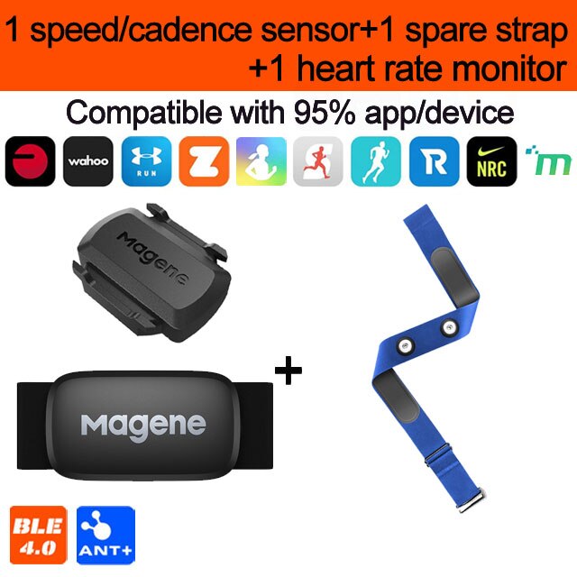 Magene H64 Hartslagmeter Borstband Ant + &amp; Bluetooth 4.0 Hartslagsensor IP67 Waterdichte Dual Modus Snelheid cadanssensor: Mode 12