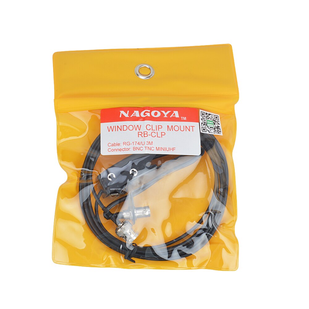 Originele Nagoya 3M RG-174U Kabel Venster Clip Mount Antenne Montagebeugel RB-CLP Bnc Mount Handheld 2 Way Radio Voor auto Radio