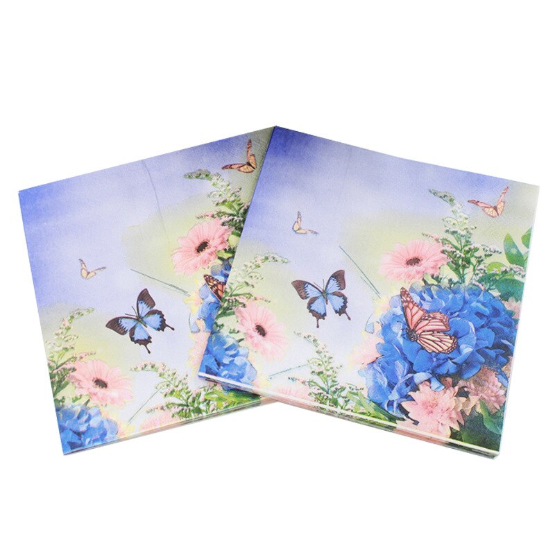 20ps / bag Dragonfly Paper Towel Napkin Tissue Party Supply Home Papers Cleaning papers Party Decoration