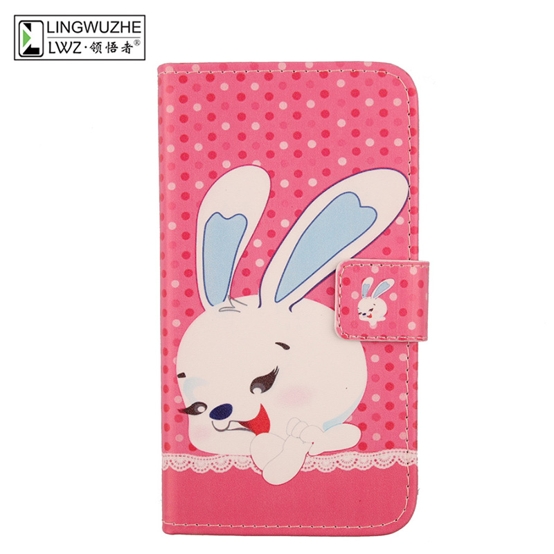 Etui z klapką do Huawei nova 8 5G 6.57 &quot;luksusowy skórzany portfel etui na telefony komórkowe do kabury Huawei nova 8 5G: Happy rabbit