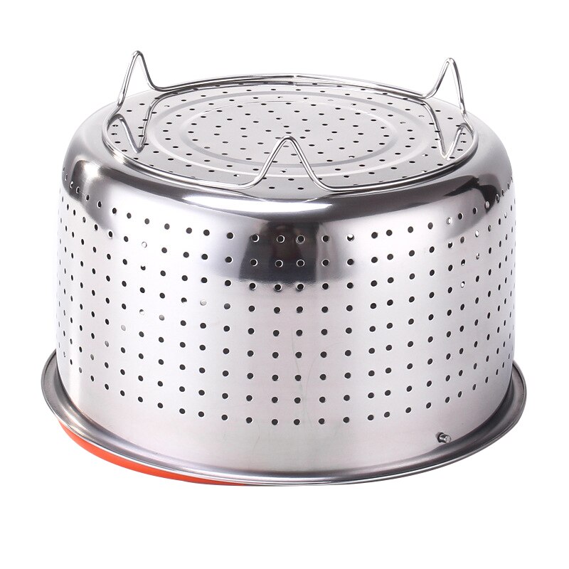 304 Stainless Steel Rice Cooker Steam Basket Pressure Cooker Anti-Scald Steamer Multi-Function Kitchen Fruit Cleaning Basket