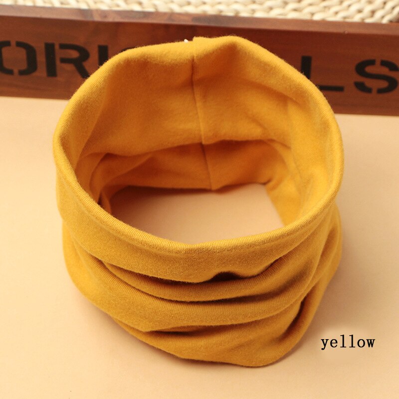 autumn and winter cotton children's collar warm and cold-proof collar solid color baby scarf for boys and girls A86