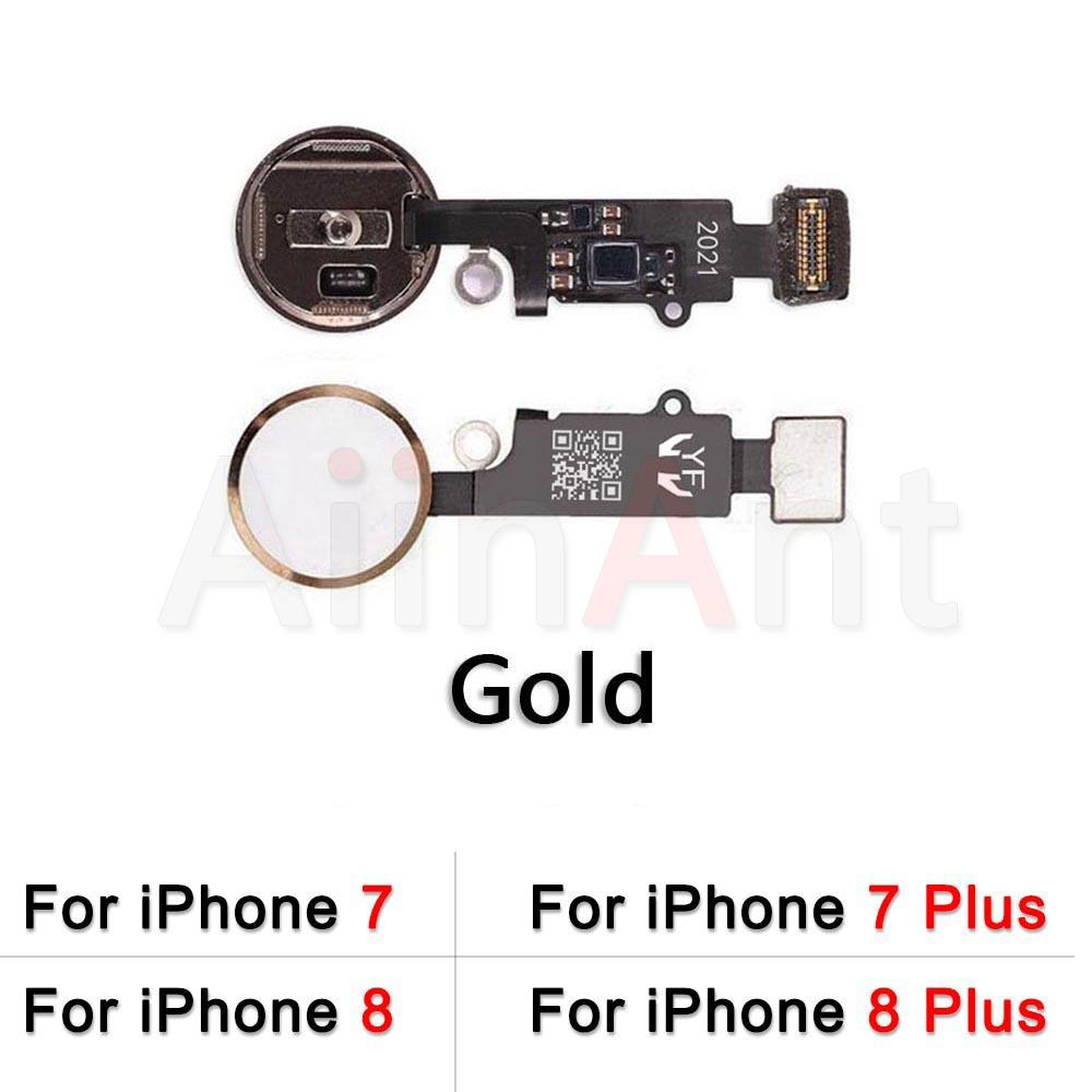 Aiinant Originele Home Knop Flex Voor Iphone 5 S Se 6 6 S 7 8 Plus 8 Plus 7Plus terug Thuis Flex Kabel Functie Vergadering: For 7-8 Plus Black