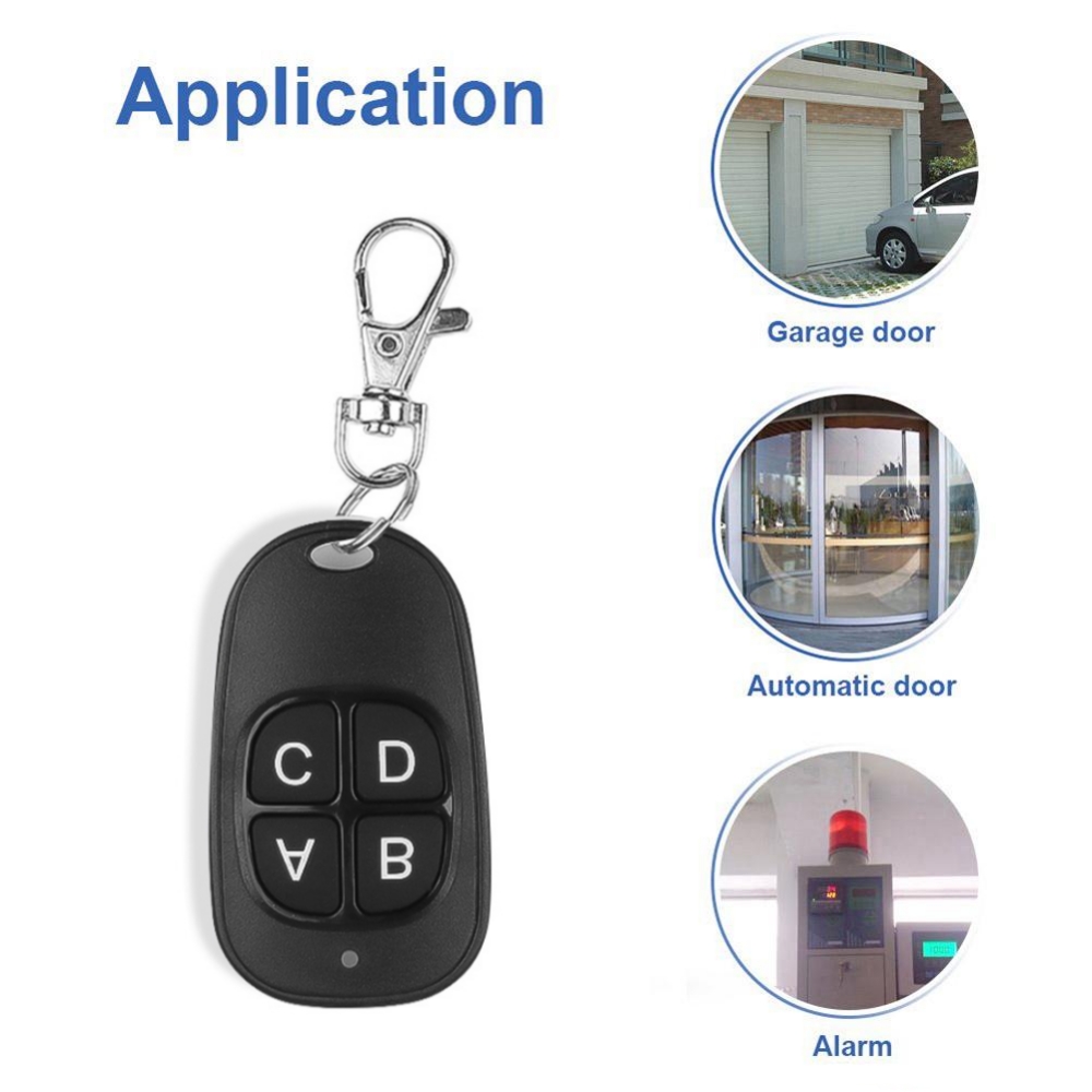 Garage Door 433MHz Remote Control 4 CH Copy Universal Remote Control Cloning Electric Gate Remote Controller Duplicator Keys