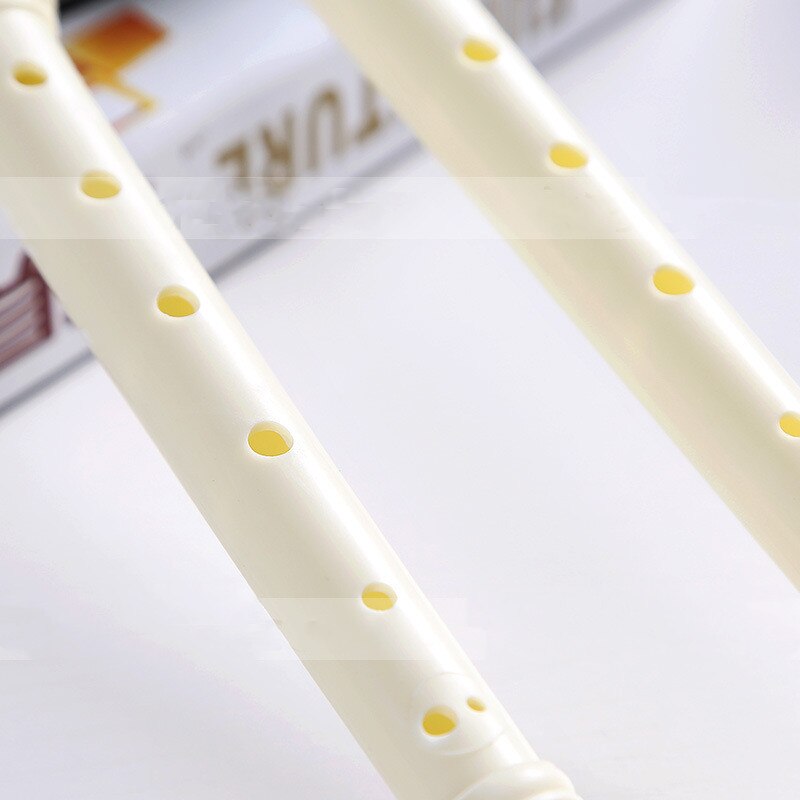White Plastic Flute 9 Holes Long Flute Instrument for Children Educational Tool Musical Soprano Recorder Popular