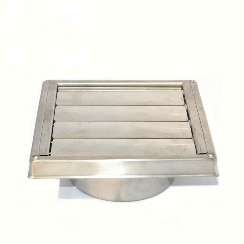 Plaza persianas de ventilación de pared de acero inoxidable rejillas de metal cubierta de la salida de escape rejilla de conducto de aire de ventilación
