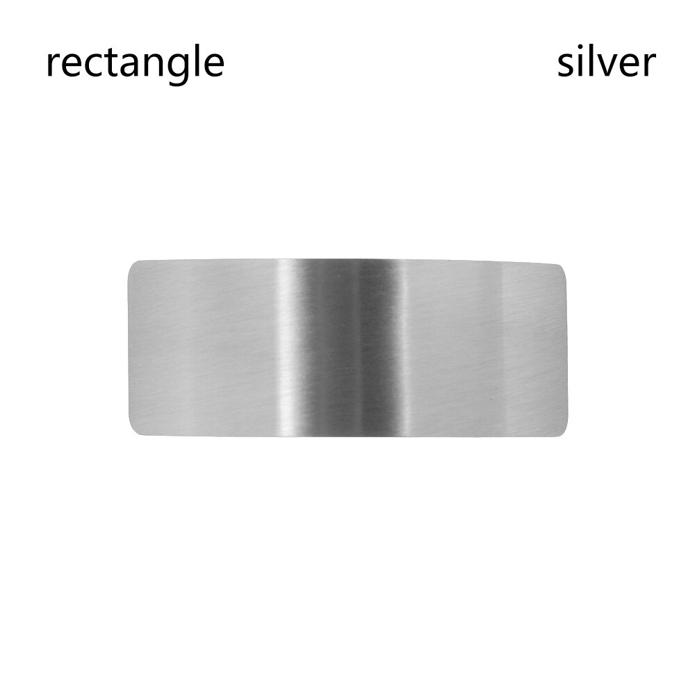 1PC European and American Style Woman Metal Hair Clip Lazy Wind Geometry Hair clip Horsetail Clip Girls Hair Styling Accessories: rectangle Sliver