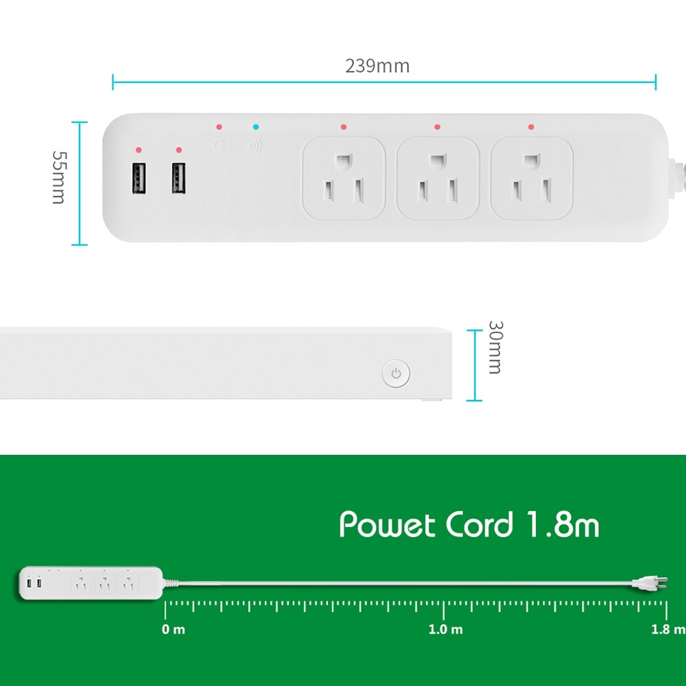 Zigbee stickkontakt us smart grenuttag 10a 220v fjärrkontroll smart hemtimer med arbete tuya hub hue smartthings smart home