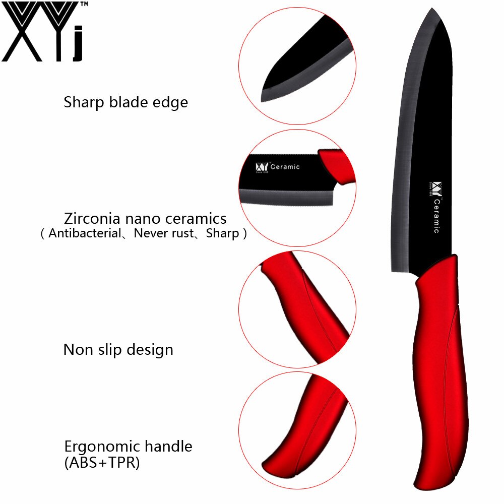 Xyj keramisk kniv kokk kjøkkenkniv sett lett bestikk japansk keramisk kniv sett 3 4 5 tommers kokekniv skjæreverktøy