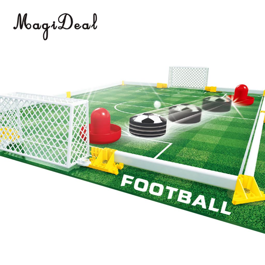 Magideal låve mini lufthockey sveveball innendørs fotball fotball sport lekesett 1 ball  + 2 skyvere  + 2 havn + monteringsutstyr