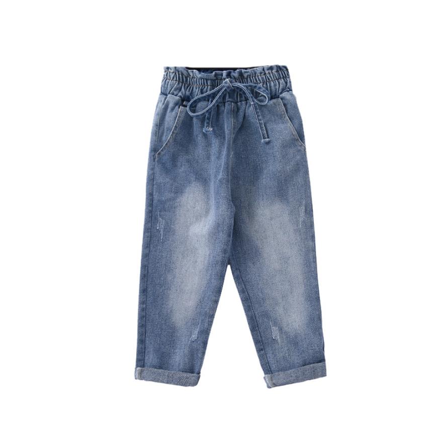 Børnetøj forår efterår piger jeans stor dreng børn baby fødder bukser slanke afslappede lange bukser piger bukser 2-8y